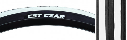 TIRE CSTP CZAR 700x25 BLK/WH 120PSI WIRE