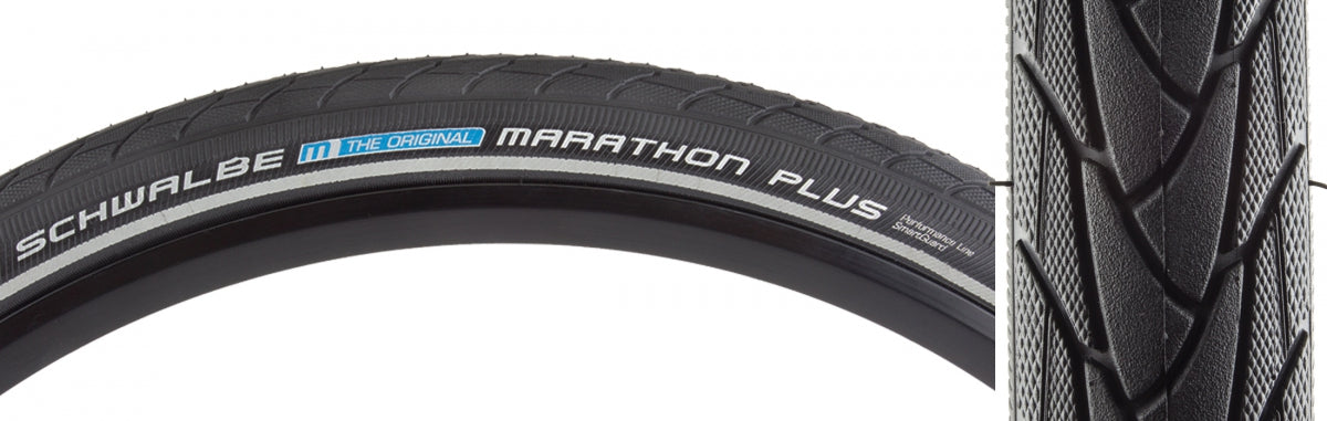 TIRE SWB MARATHON PLUS 26x1-3/8 PERF TWIN SM-GUARD BK/BK/REF ENDURANCE E25 WIRE