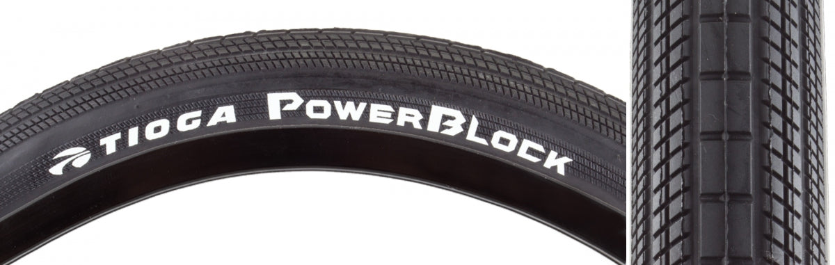 TIRE TIOGA POWERBLOCK 20x1.95 WIRE BK