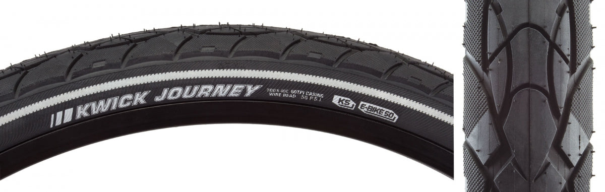 TIRE KEN KWICK JOURNEY SPORT 700x40 BK/BK/REF SRC/KS/60 WIRE 55psi E50