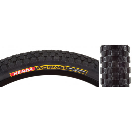 TIRE KEN K-RAD SPORT 26x2.5 BK/BK SRC/60 WIRE 50psi