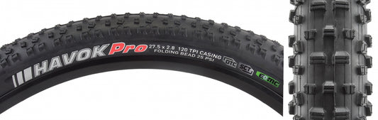 TIRE KEN HAVOK PRO 27.5x2.8 BK/BK DTC/EMC/TLR FOLD 35psi E50