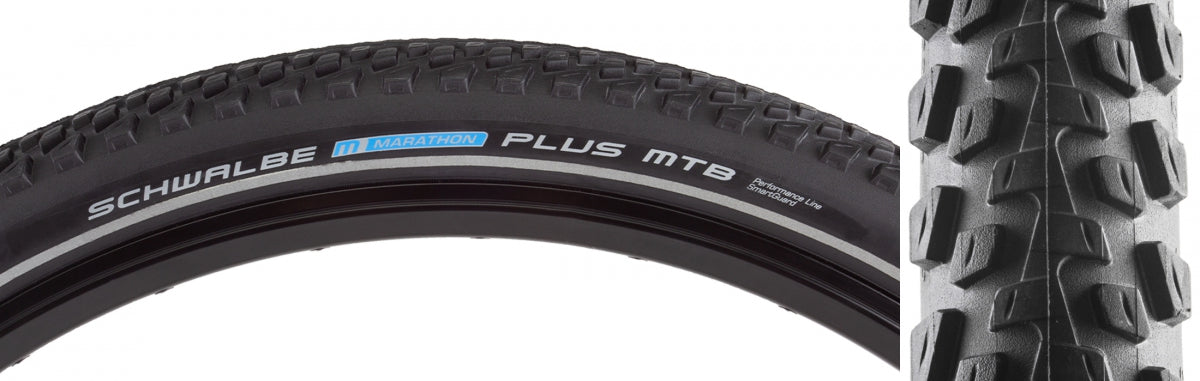 TIRE SWB MARATHON PLUS MTB 26x2.25 PERF TWIN SM-GUARD BK/BK/REF DUAL E50 WIRE