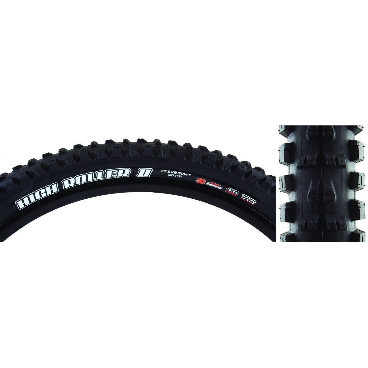 TIRE MAX HIGHROLLER II 27.5x2.5 BK FOLD/60 3C/TERRA/EXO/TR/WT