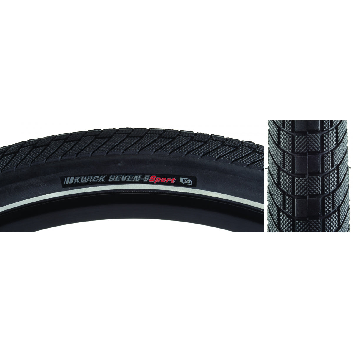 TIRE KEN KWICK SEVEN.5 SPORT 27.5x1.75 BK/BK/REF SRC/KS/60 WIRE 85psi