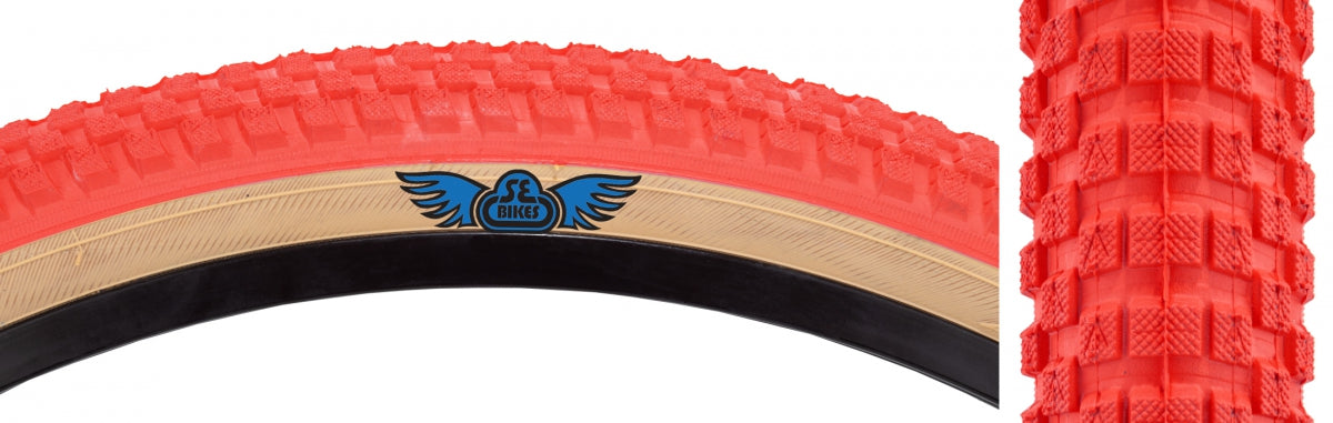 TIRE SE BIKES CUB 24x2.0 RD/TAN WIRE/27/MPC