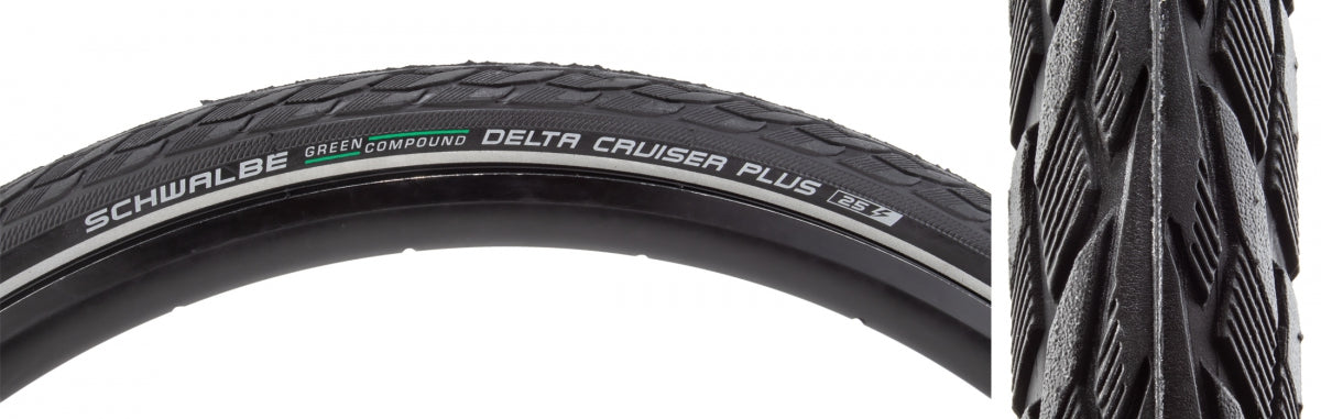 TIRE SWB DELTA CRUISER PLUS 26x1.75 ACTIVE TWIN GN-GUARD BK/BK/REF GN-COMPOUND E25 WIRE