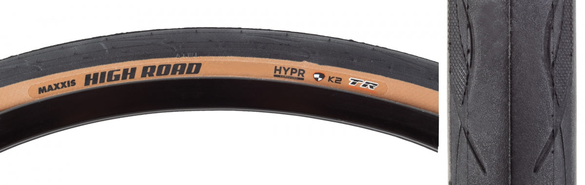 TIRE MAX HIGH ROAD 700x25 BK/TAN FOLD/170 HYPR/ONE70/K2/TR