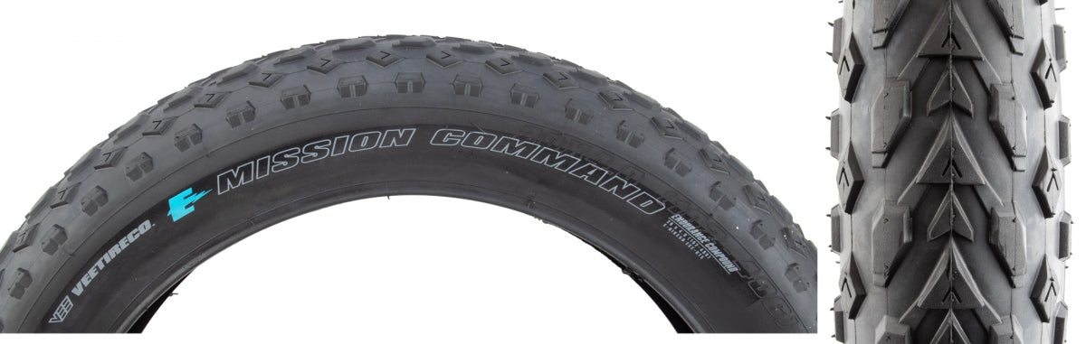 TIRE VEE MISSION COMMAND 20x4.0 BK/BK WIRE/26 ENDURO/OVER RIDE E50