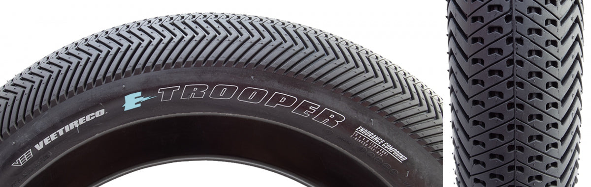 TIRE VEE TROOPER 20x4.0 BK/BK WIRE/26 ENDURO/OVER RIDE E50