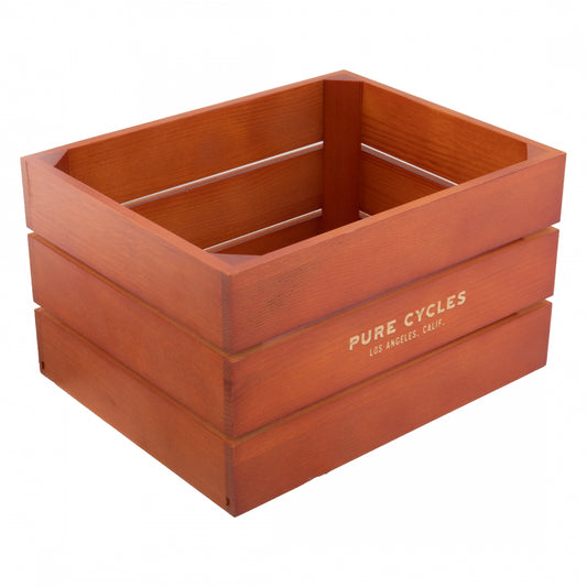 BASKET PURE RR WOOD RACTOP CITY CRATE 12.5x9.75x7.25 RICH CEDAR