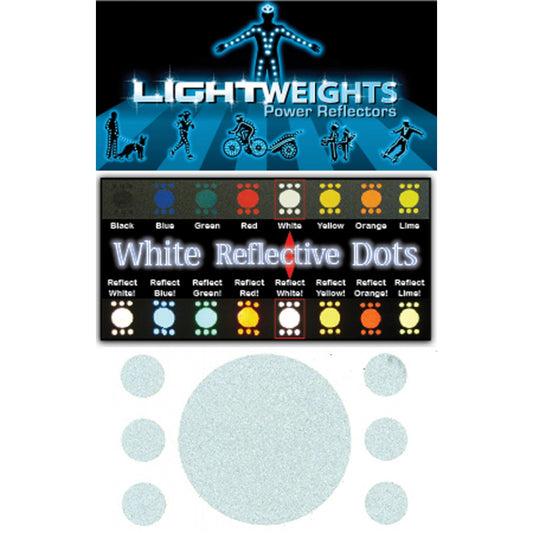 REFLECTOR LIGHTWEIGHTS SAFETY DOTS 7pc WHT