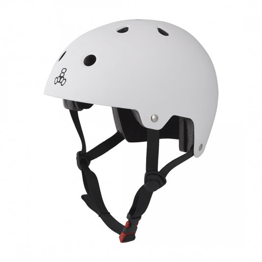 HELMET TRIPLE8 DUAL CERT w/EPS XS-SM WH