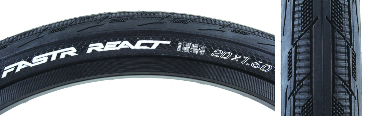 TIRE TIOGA FASTR REACT BLK LBL 20x1.6 FOLD BK